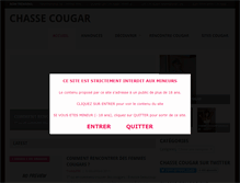 Tablet Screenshot of chasse-cougar.com
